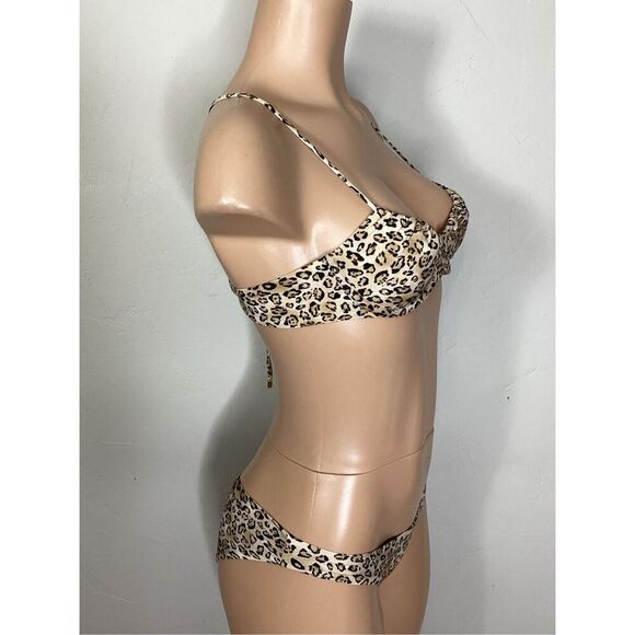 New. Pilyq/PQ Swim Leopard Underwire Bikini. Small. Retails $164 - Picture 9 of 14